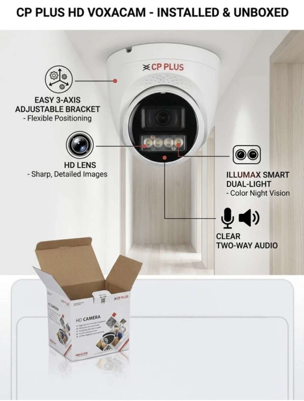 CP PLUE 2.4MP 2way talk Dome camera (CP-UMC-DA24L4-L) 3