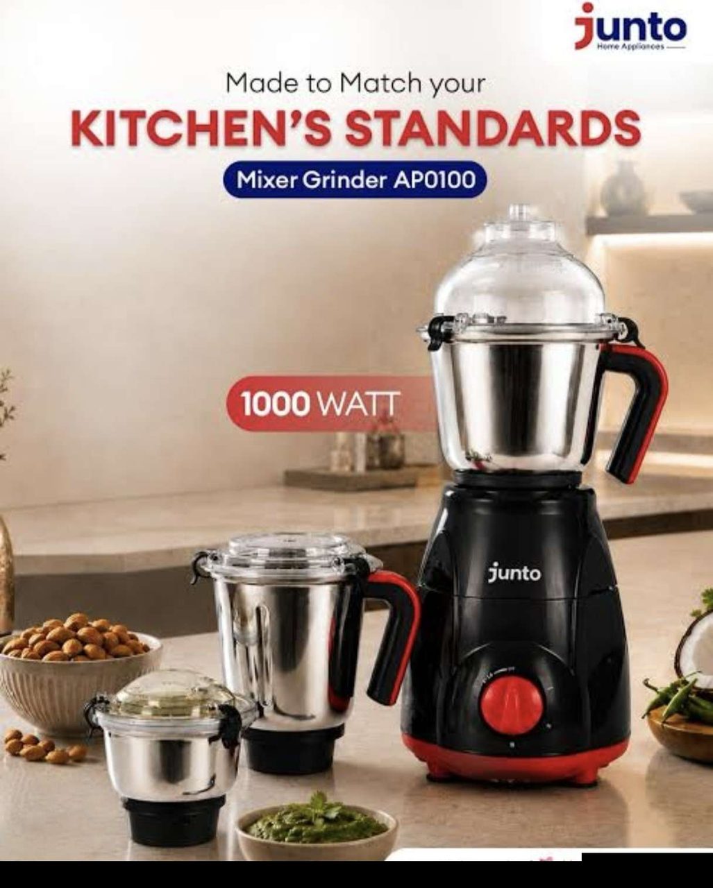JUNTO MIXER GRINDER 1000W (AP0100 APP)
