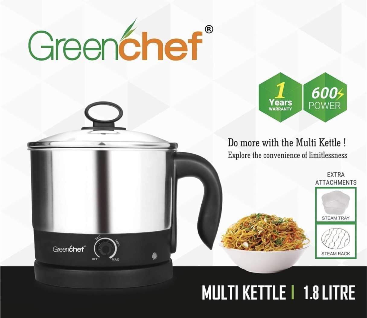 Greenchef Automatic Multi Purposes kettle 1.2L