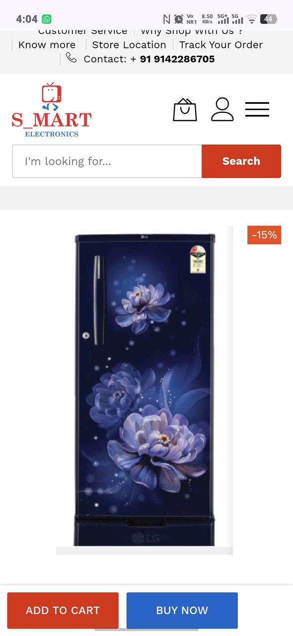 LG REFRIGERATOR Model: GLD1925XORB   |   Make: LG
2 Star Rating
Stabilizer Free 135V ~ 290
Litre Capacity
Capacity 185 L
Toughened Glass Shelves
MOIST ‘N’ FRESH